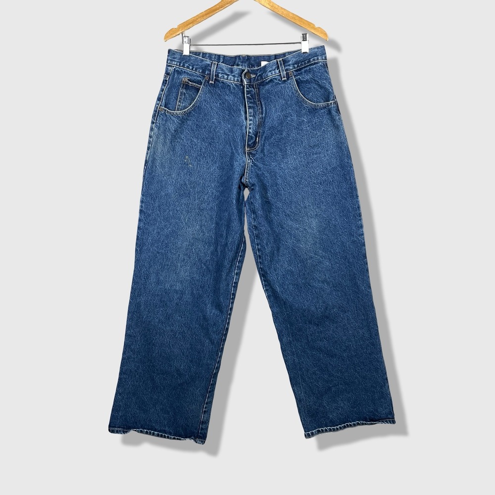 Solo Semore Jeans Men 38 Blue Wide Leg Baggy Skate Y2K Grunge Made in USA